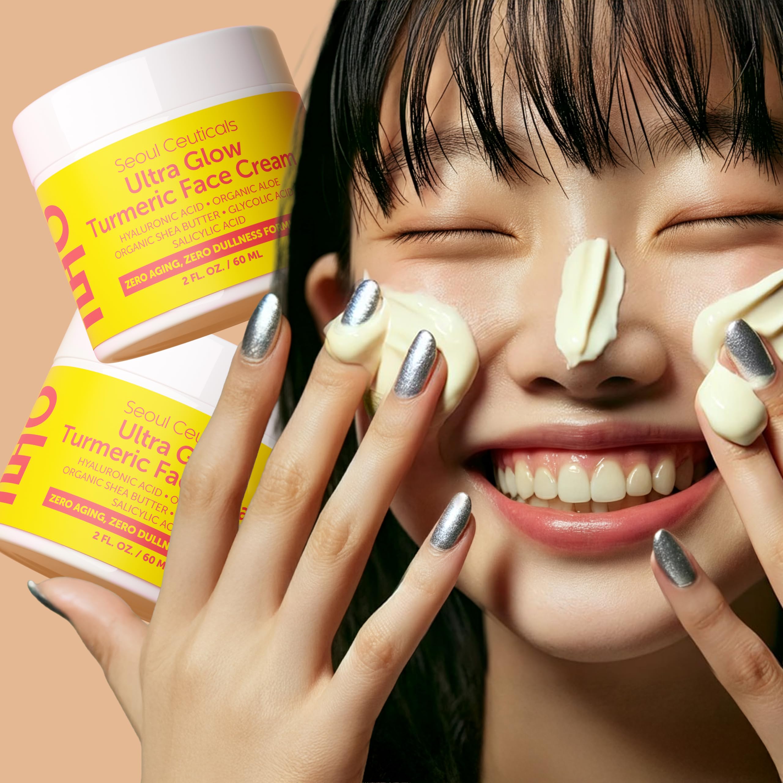 SeoulCeuticals turmeric cream texture swirl indicating hydration