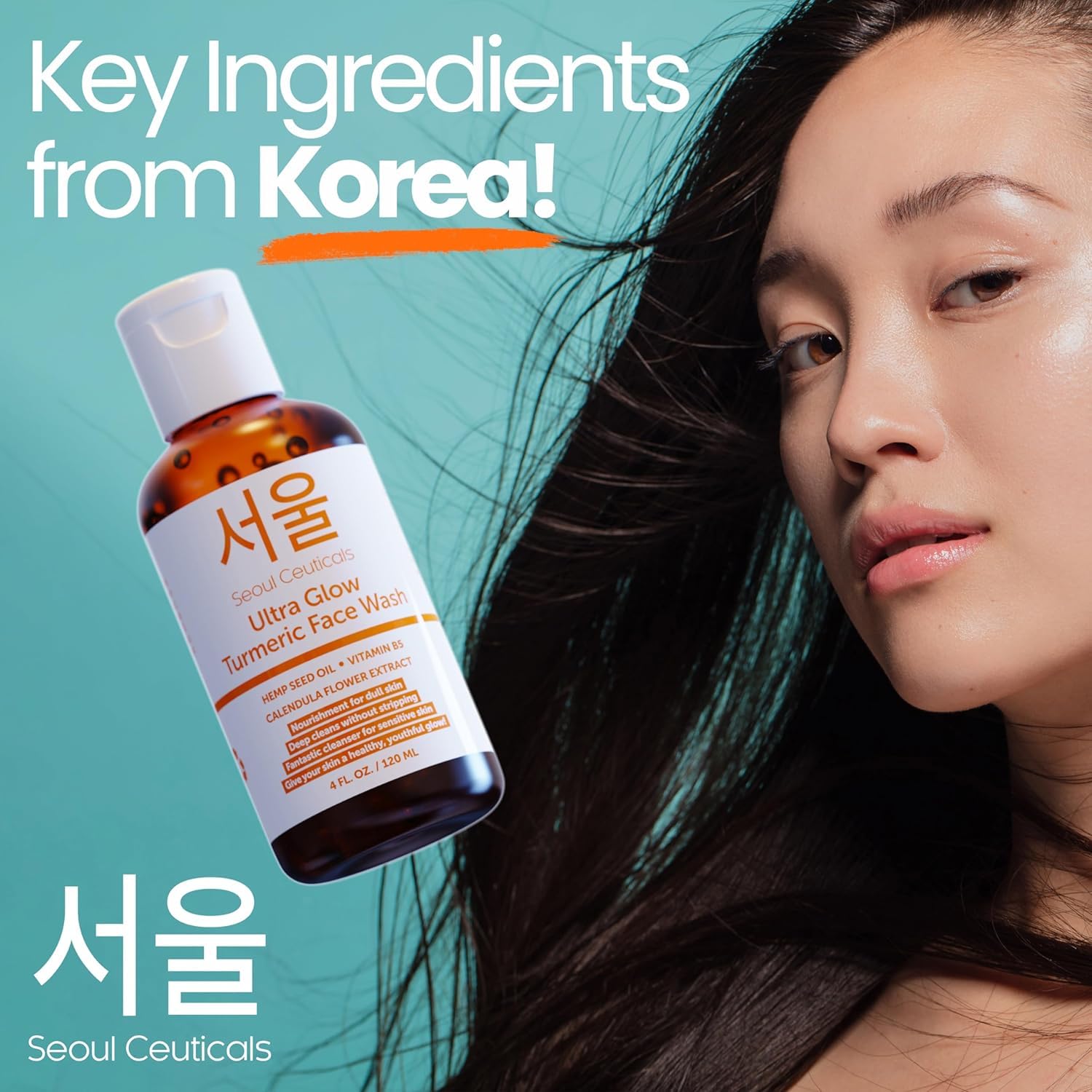 SeoulCeuticals turmeric face wash turmeric-calendula blend calms irritated skin