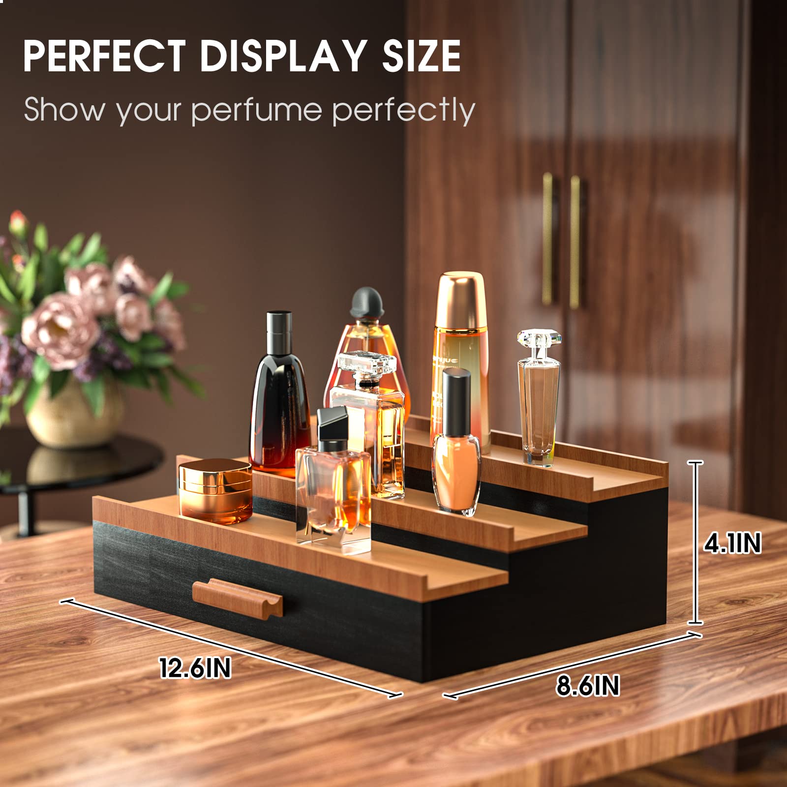 Sephyroth hidden-storage space adds discreet security for valuables on display.