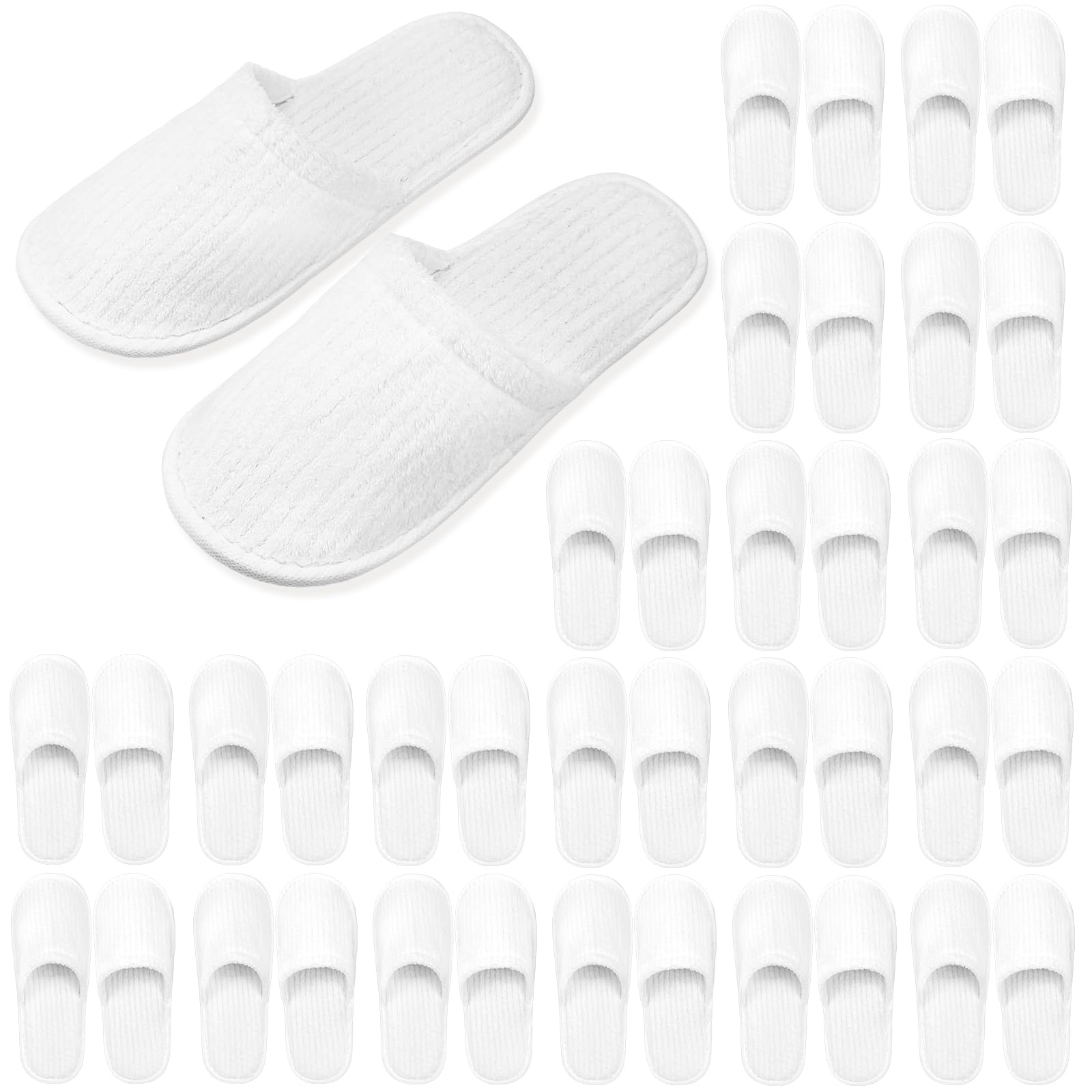 Seuqhck 20-pairs disposable slippers pack for hotels and homes