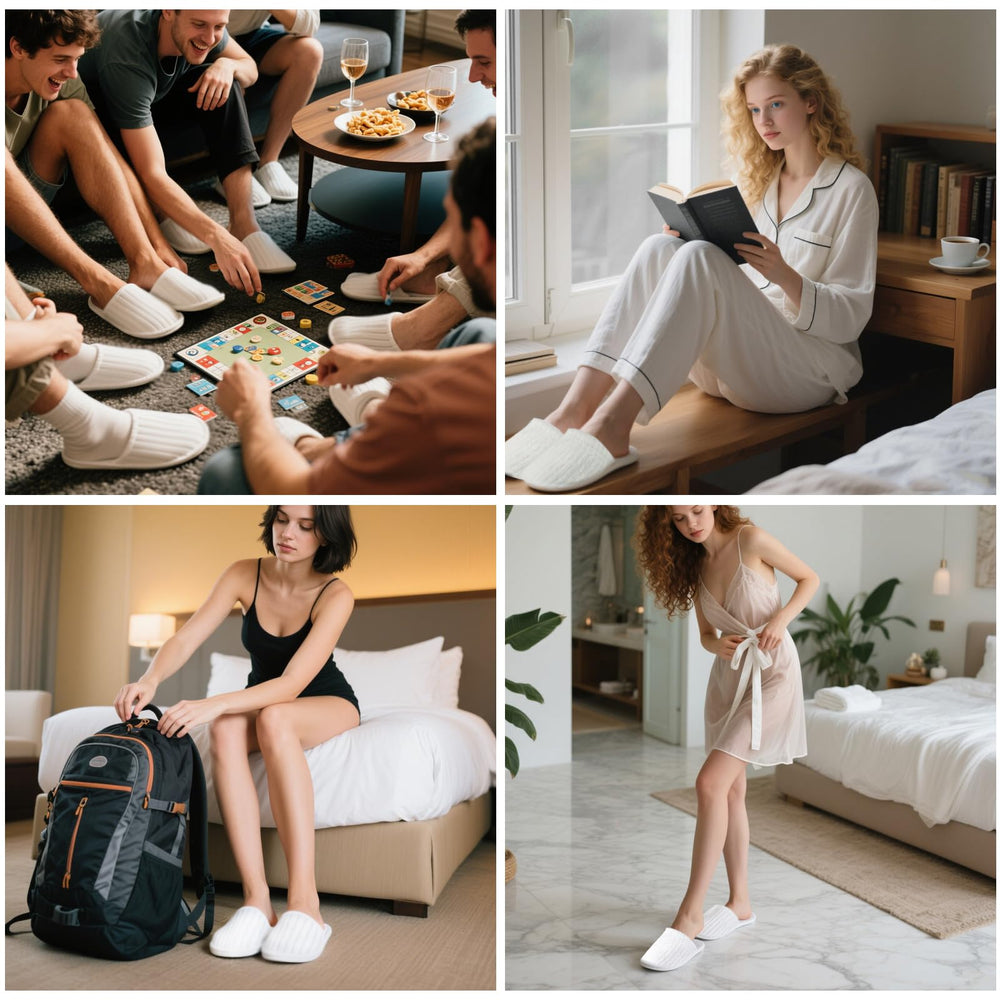 Seuqhck home-use slippers perfect for baths and guest rooms