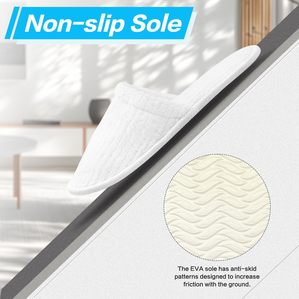 Seuqhck individually packaged slippers for easy travel and disposal