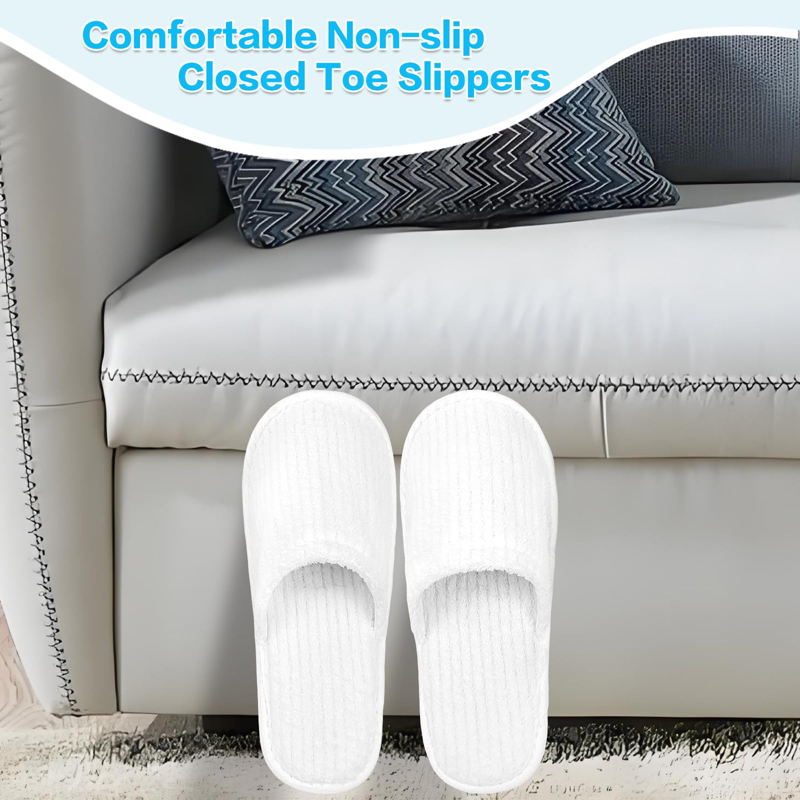 Seuqhck travel and events-friendly disposable slippers in bulk