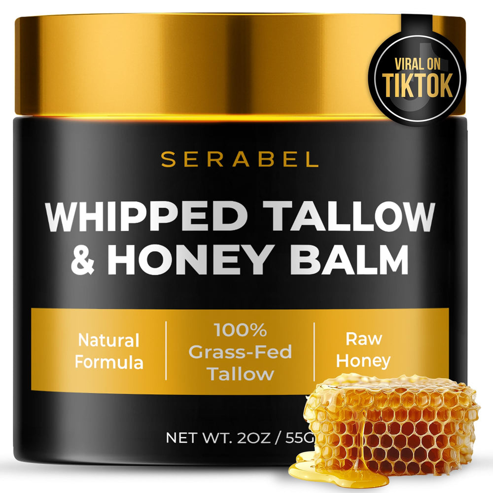 serabel tallow and honey balm jar whipped texture ideal for sensitive skin hydration.