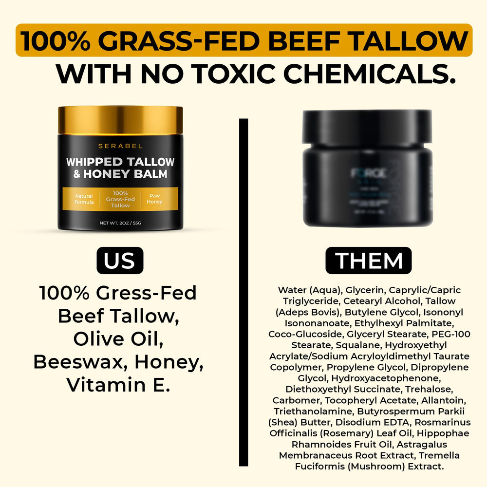 serabel tallow and honey balm unscented formula suitable for sensitive skin.