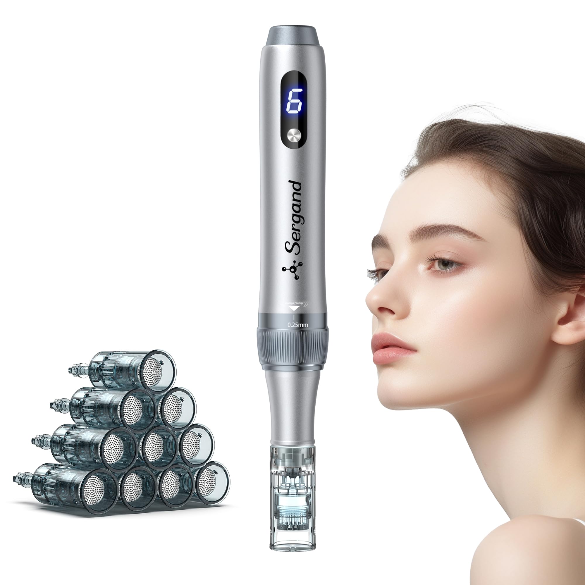 Sergand derma roller pen cleaning and sanitizing after use.
