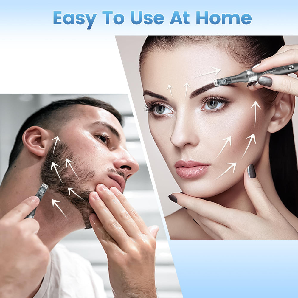 Sergand microneedle derma roller pen with gift-pack setup targets men and women