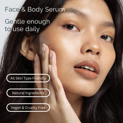 Serious Serum post-shave routine scene suggests soothing comfort after waxing.