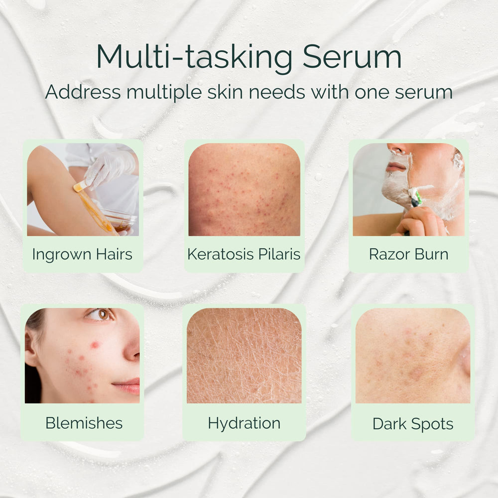 Serious Serum texture close-up demonstrates hydrating daily-use care.