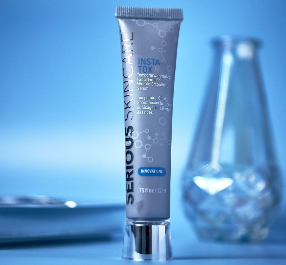 Serious Skincare INSTA-TOX fast-absorption closeup highlights quick smoothing