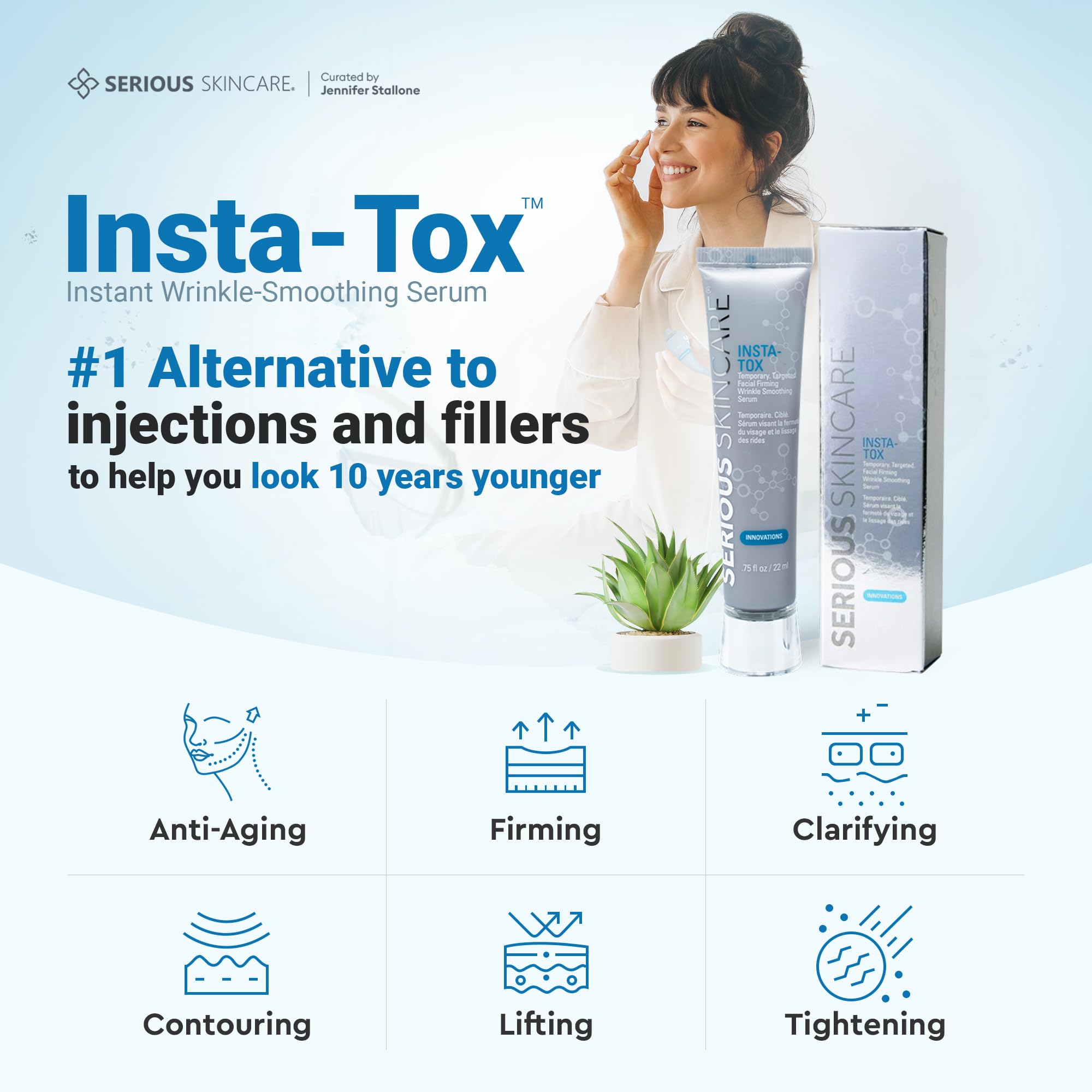 Serious Skincare INSTA-TOX pores blurring on skin texture