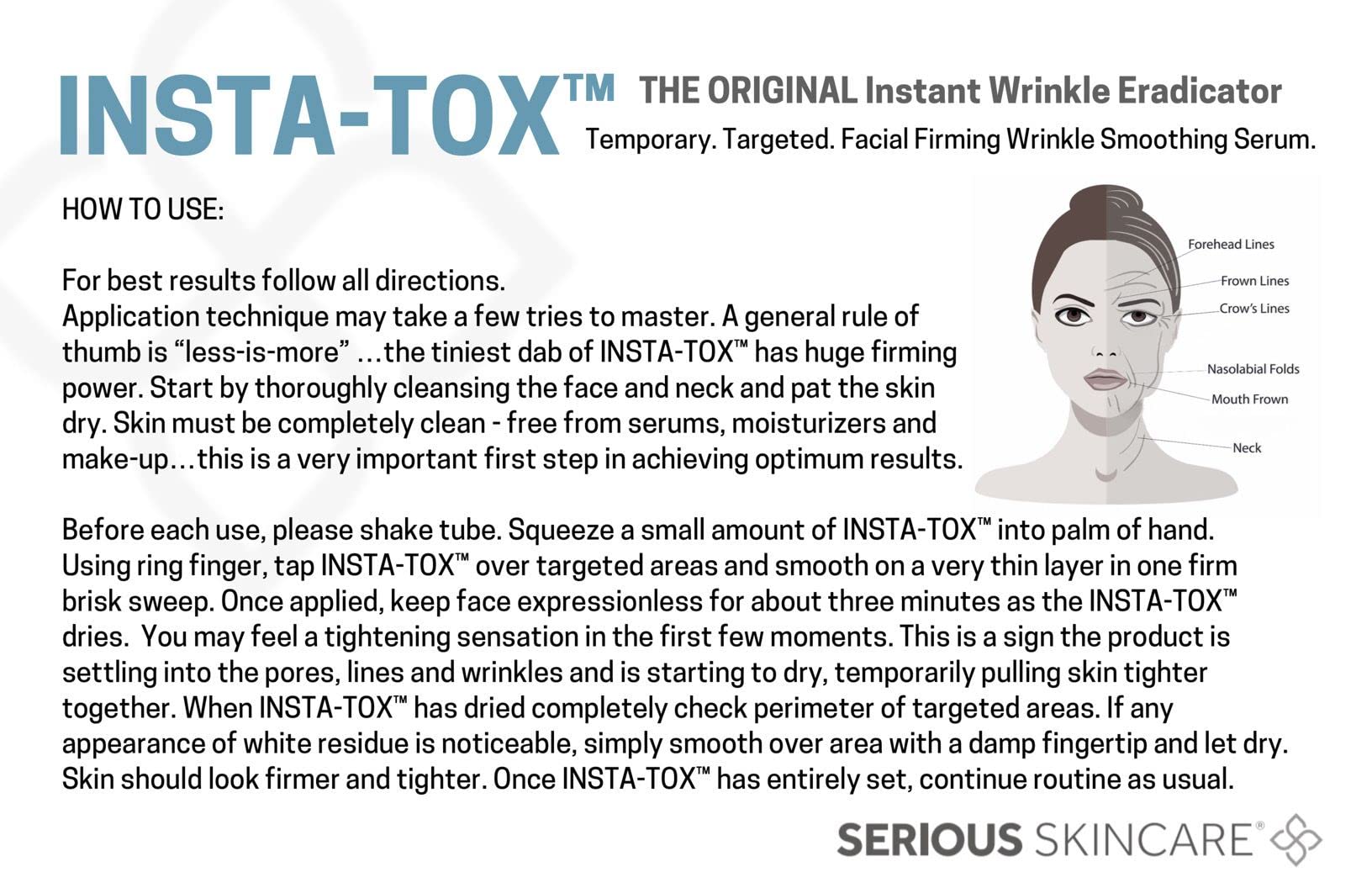 Serious Skincare INSTA-TOX serum in daily facial routine
