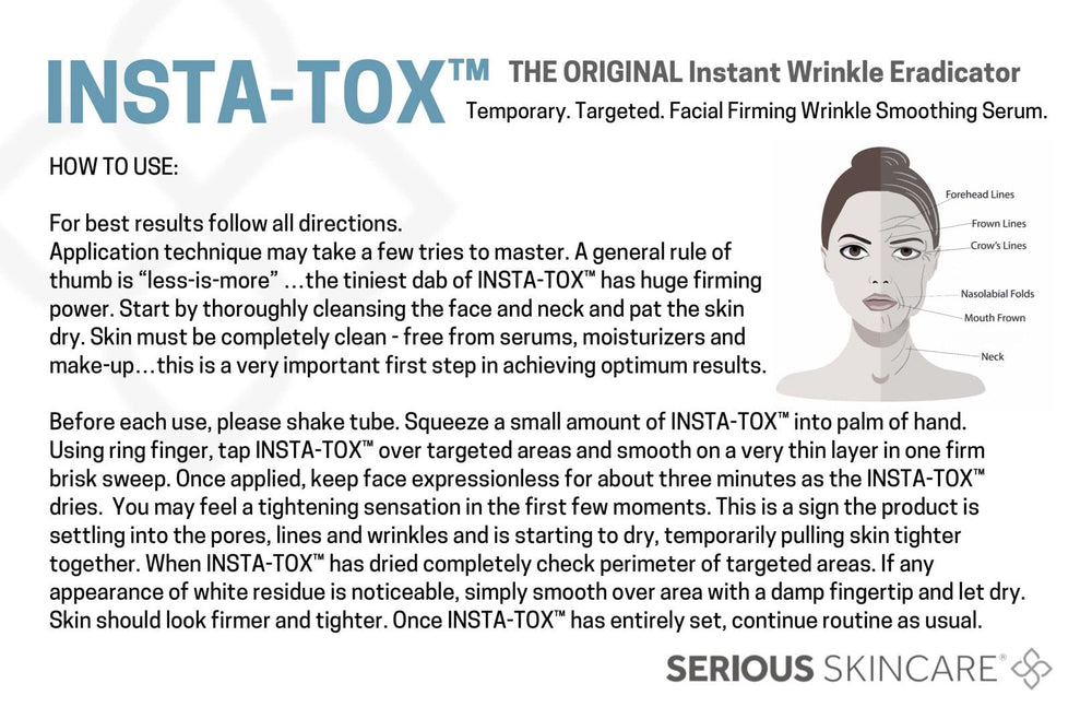 Serious Skincare INSTA-TOX serum in daily facial routine