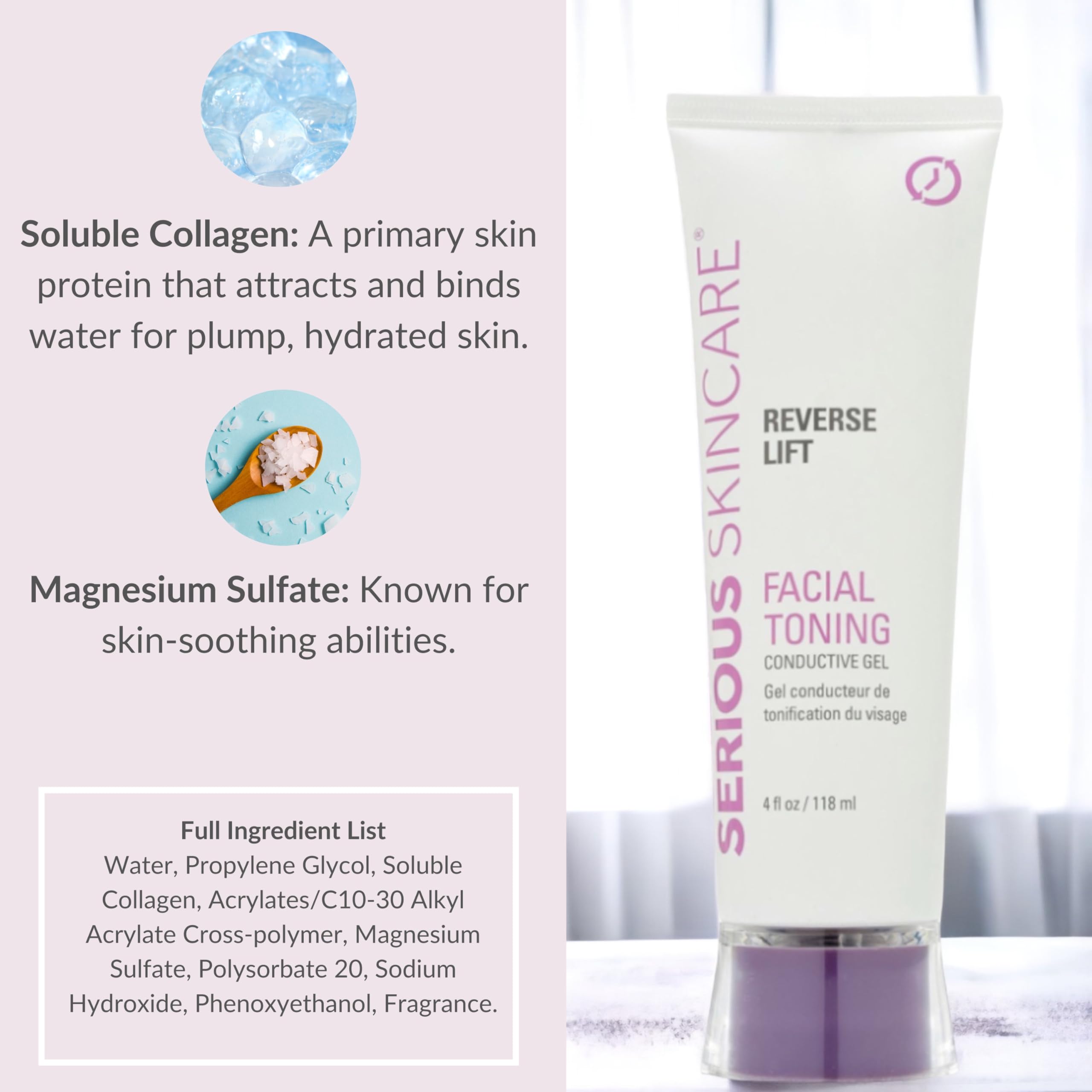 Serious Skincare non-staining gel finish allows easy cleanup after use.