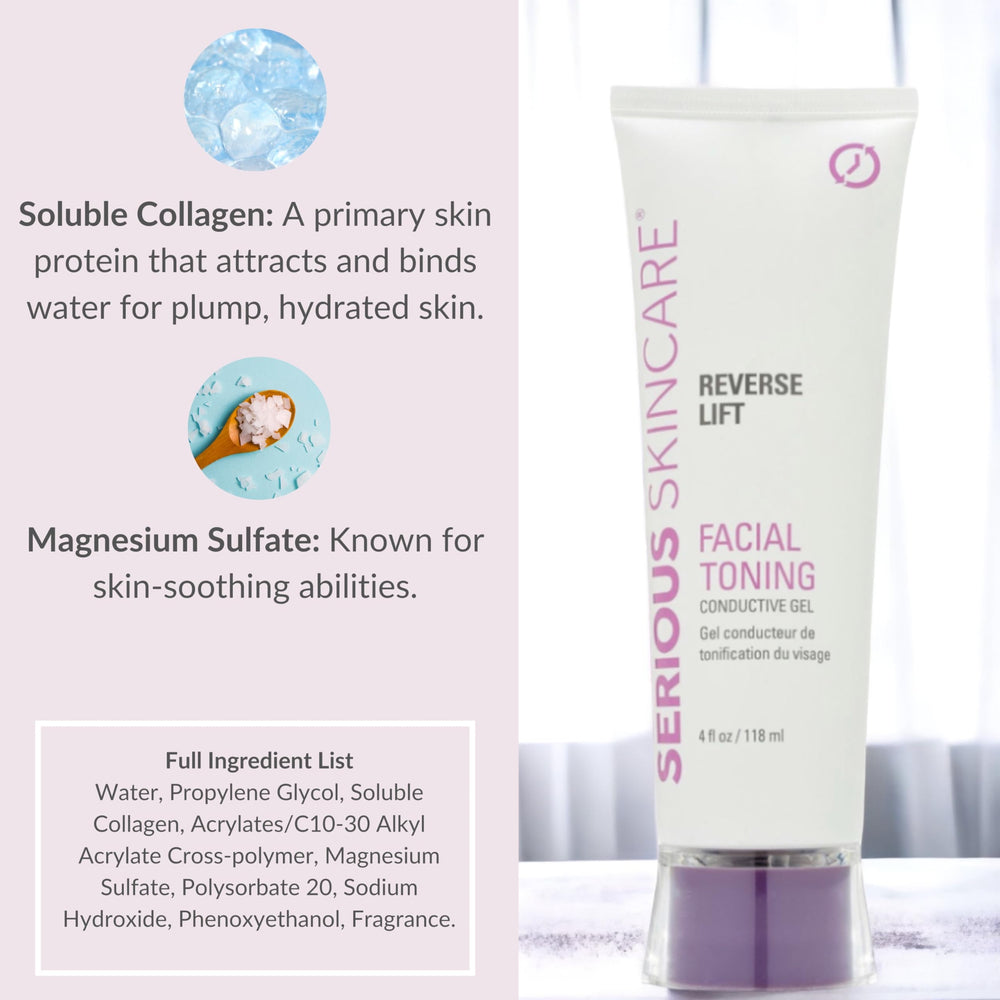 Serious Skincare non-staining gel finish allows easy cleanup after use.