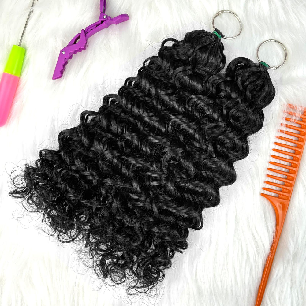 Serreal Gogo Curl 18-inch natural black extensions for easy length