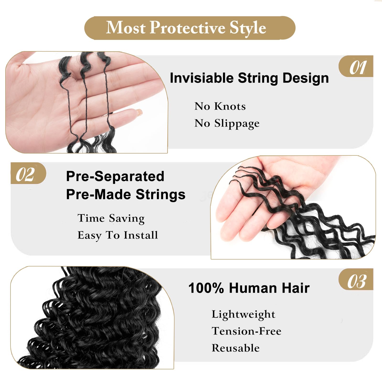 Serreal Gogo Curl deep curly wave look adds natural volume