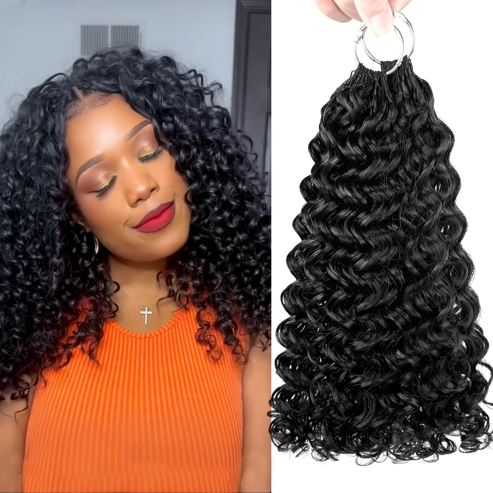 Serreal Gogo Curl knotless crochet close-up for natural blend and lightweight protection