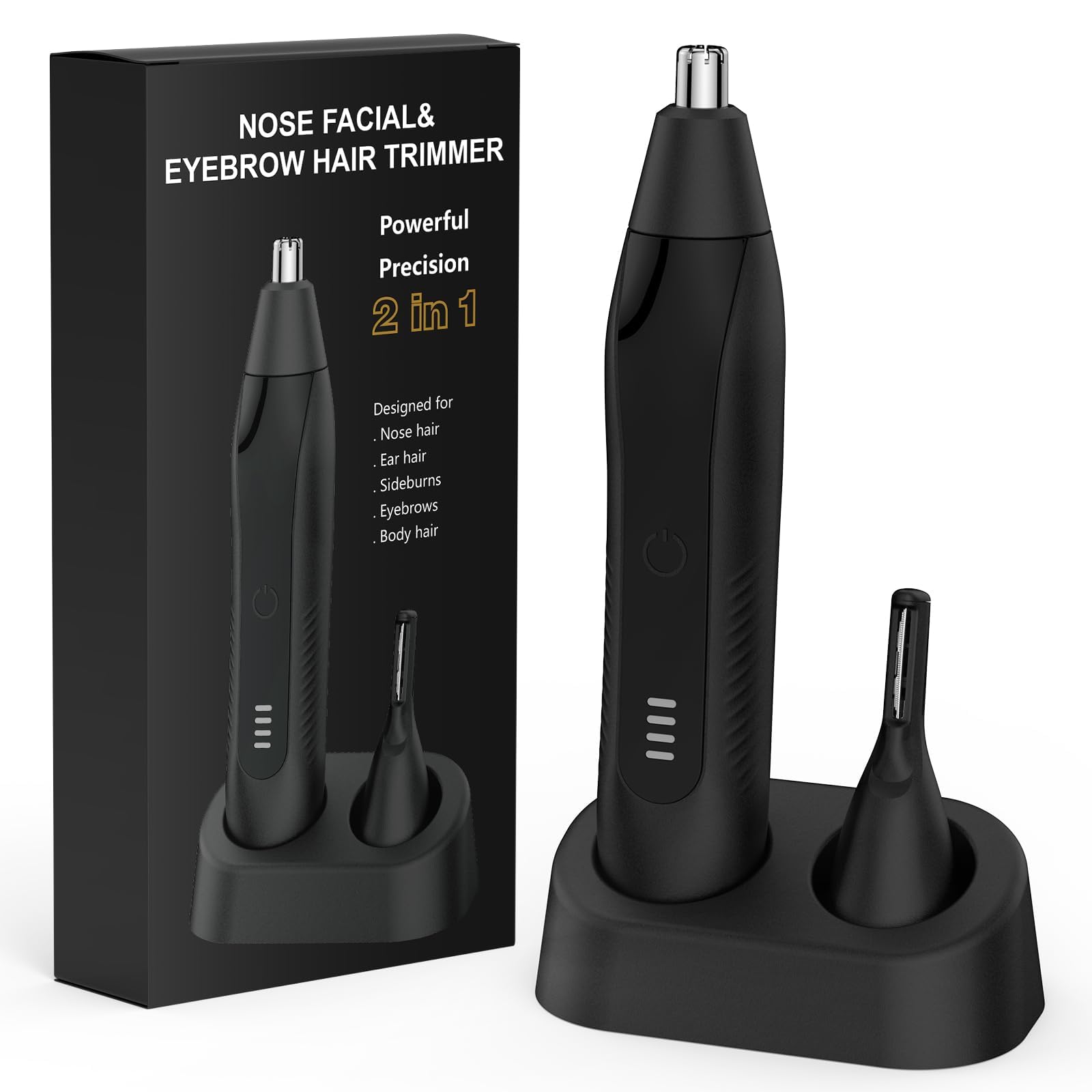 Setonia nose and ear trimmer with dual-edge blades for precise grooming on the go.