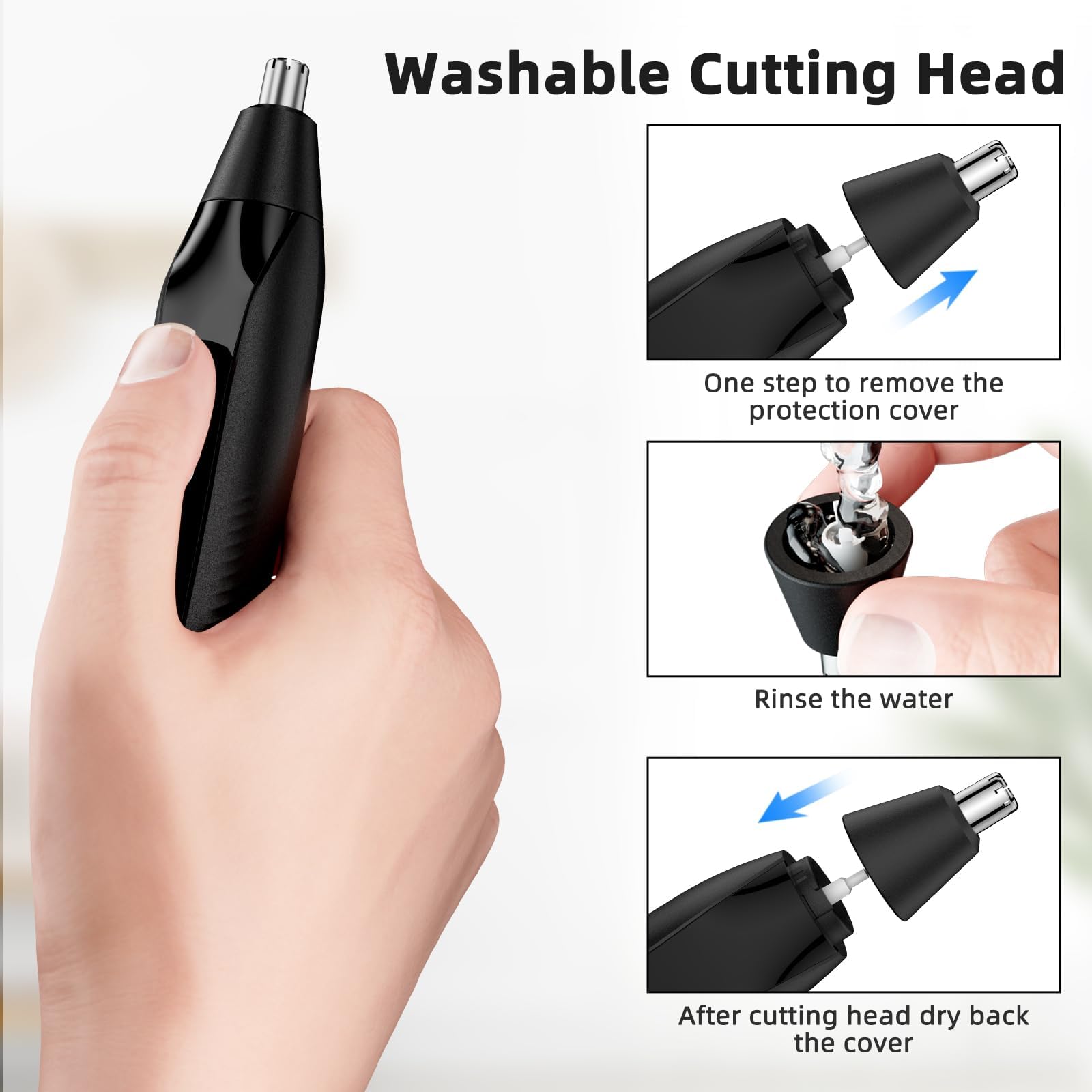 Setonia rechargeable men's trimmer in a portable design for travel touch-ups.