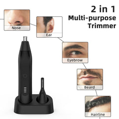 Setonia two-in-one trimmer for nose and eyebrows, ideal for quick on-the-spot grooming.