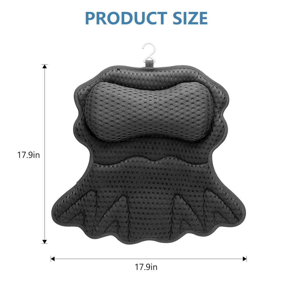 SetSail bath pillow back support enhances posture during bath.
