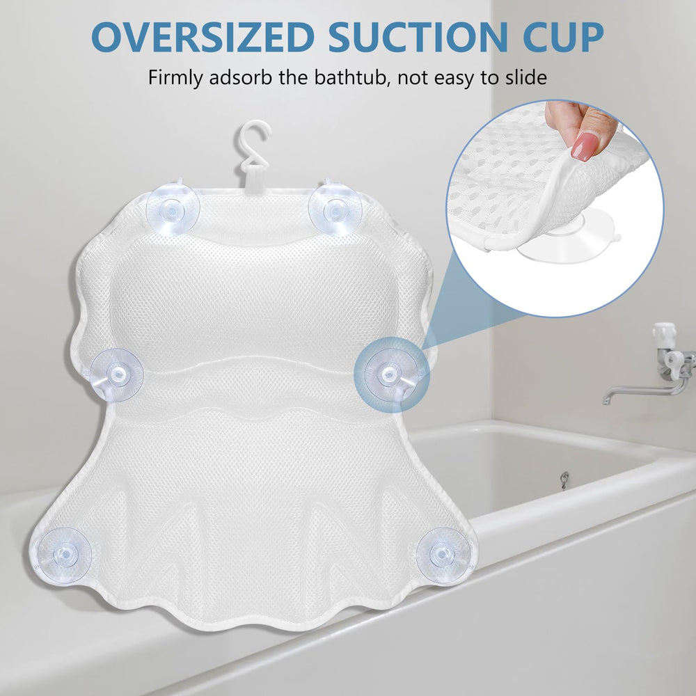SetSail bath pillow foldable design demonstrates easy storage and maintenance.