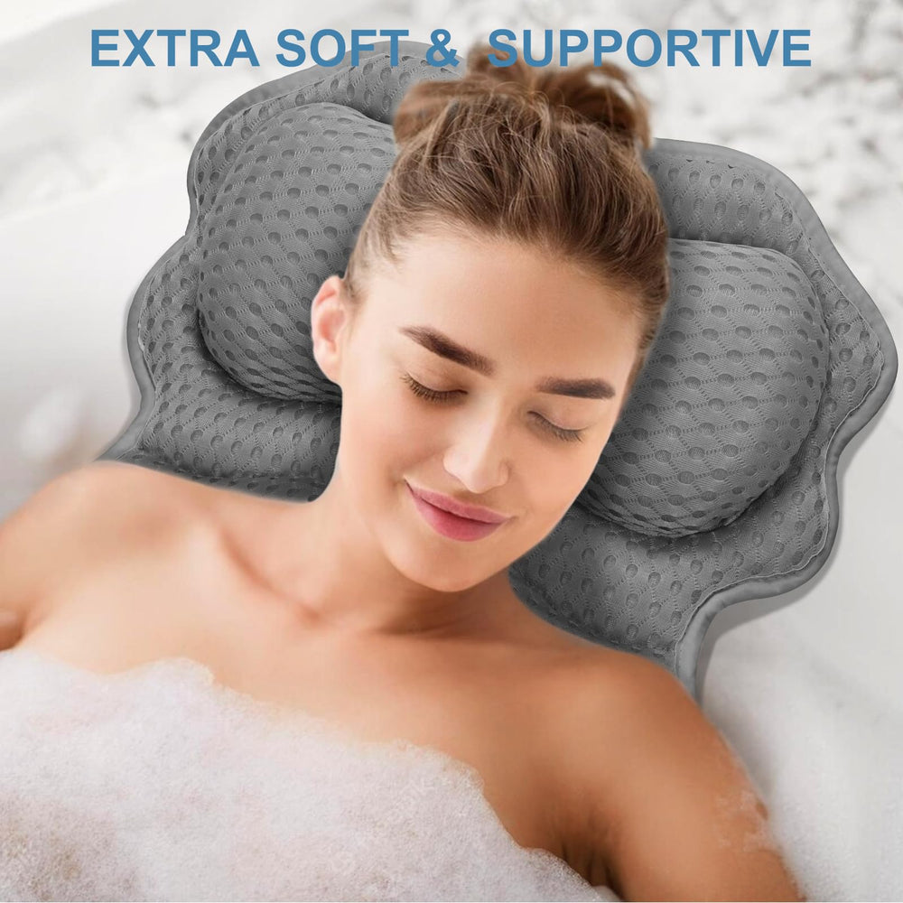 SetSail bath pillow grey adds spa-like calm to any tub