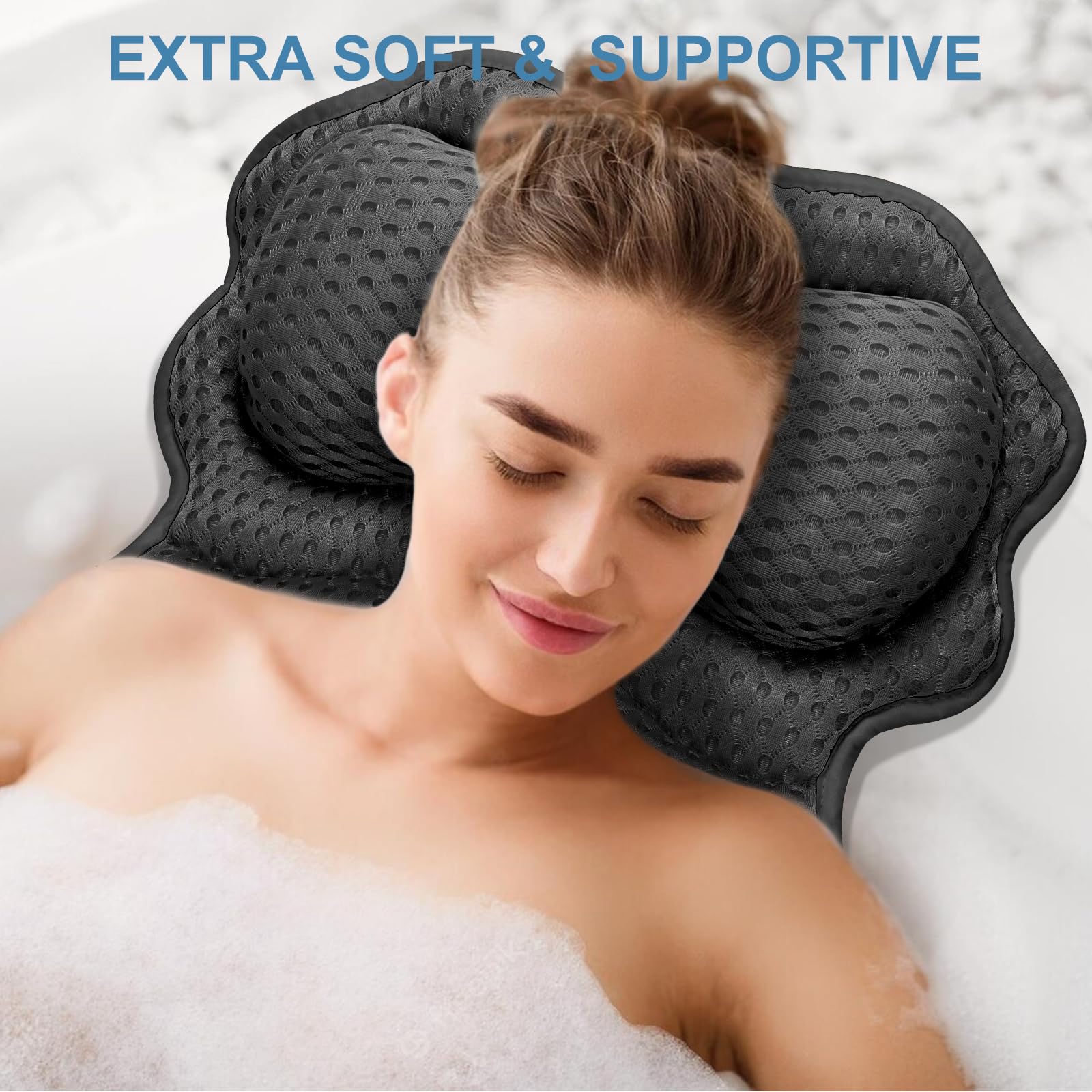 SetSail bath pillow included hook for quick drying and hanging.