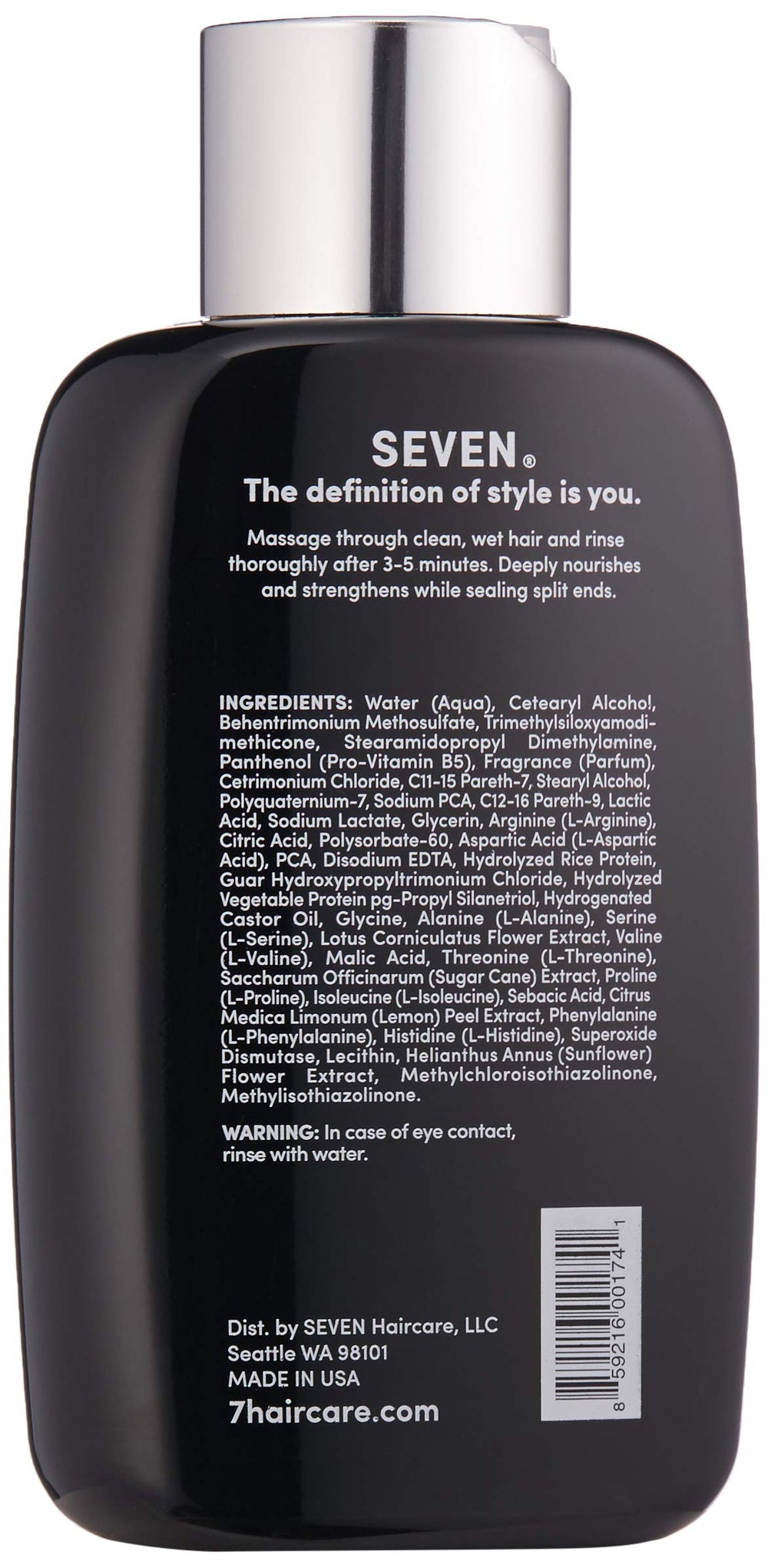 SEVEN KENTE BOND conditioner pump-dispense shown for easy, even application.