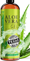 Seven Minerals Aloe Gel bottle front shows 12 oz size for daily soothing