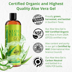 Seven Minerals Aloe Gel close-up texture highlights rapid absorption with no sticky residue.