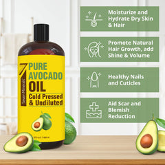 Seven Minerals avocado oil hexane-free label highlights pure, clean carrier oil for DIY blends.