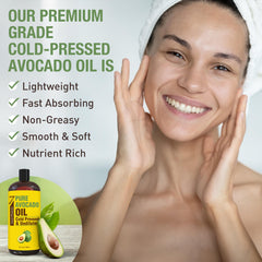 Seven Minerals avocado oil skin nourishment softening formula ideal for face and body.