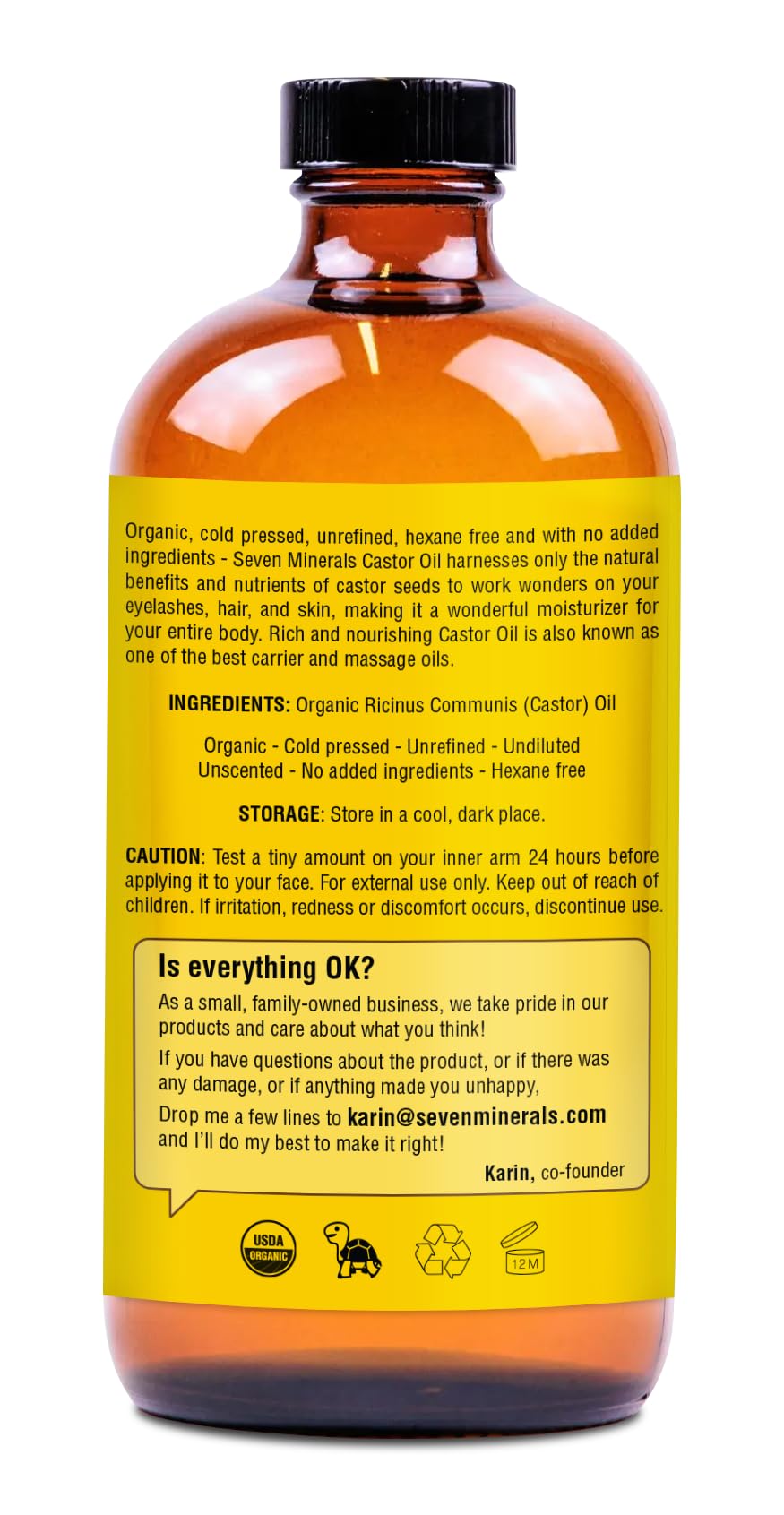 Seven Minerals castor oil gift-pack image, premium packaging for gifting