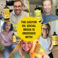 Seven Minerals Castor Oil used for hair growth applications and scalp nourishment.