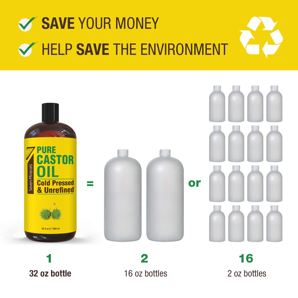 Seven Minerals Castor Oil as a massage oil for soothing body care.