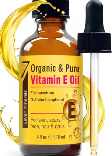 Seven Minerals Vitamin E Oil pump-dispense for easy, mess-free daily use