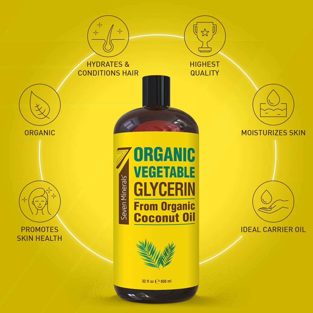 Seven Minerals Organic Vegetable Glycerin pouring-spout for easy DIY blends.