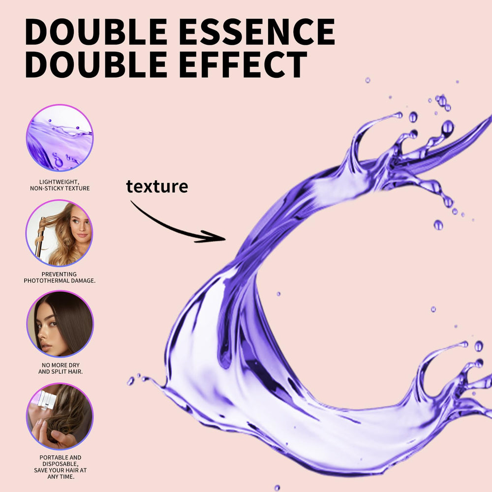 SEVICH frizz control and hydration smooth flyaways in a close shot.