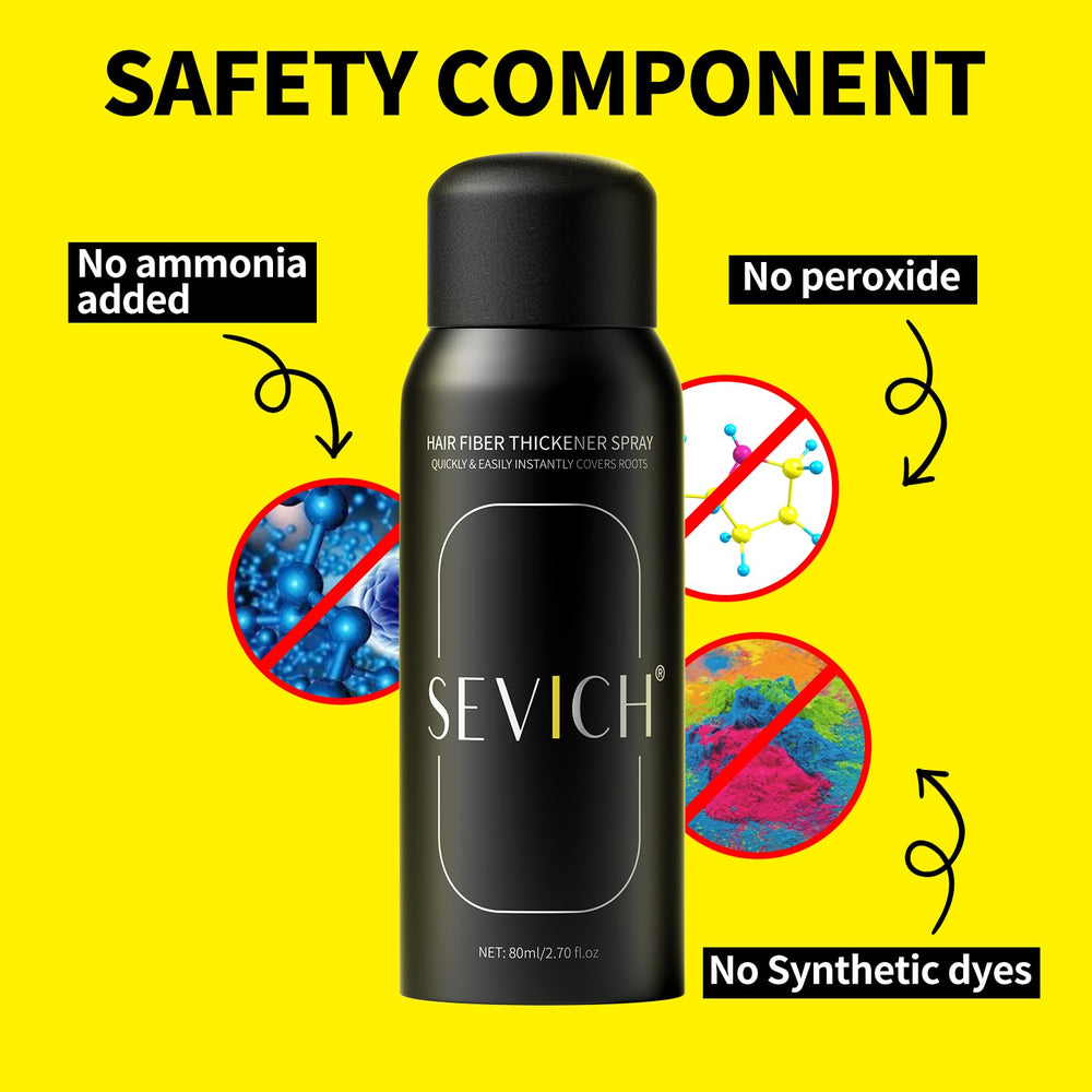 SEVICH Hair Fiber Spray nozzle delivers even, precise root touch ups