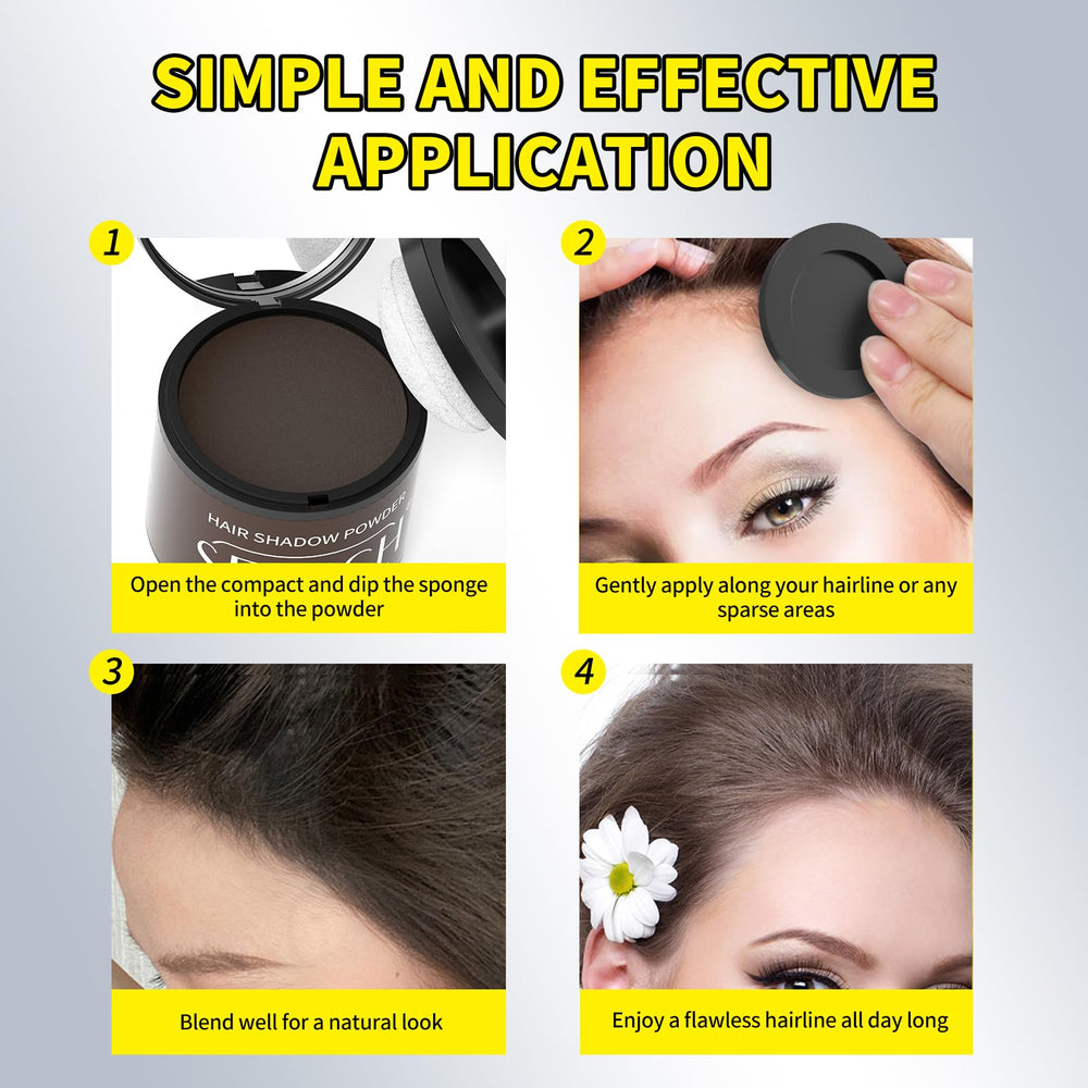 Sevich Hairline Powder puff application shows easy, mess-free touch-ups