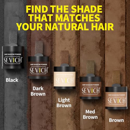 Sevich Hairline Powder shade swatches reveal five natural browns for accurate matching