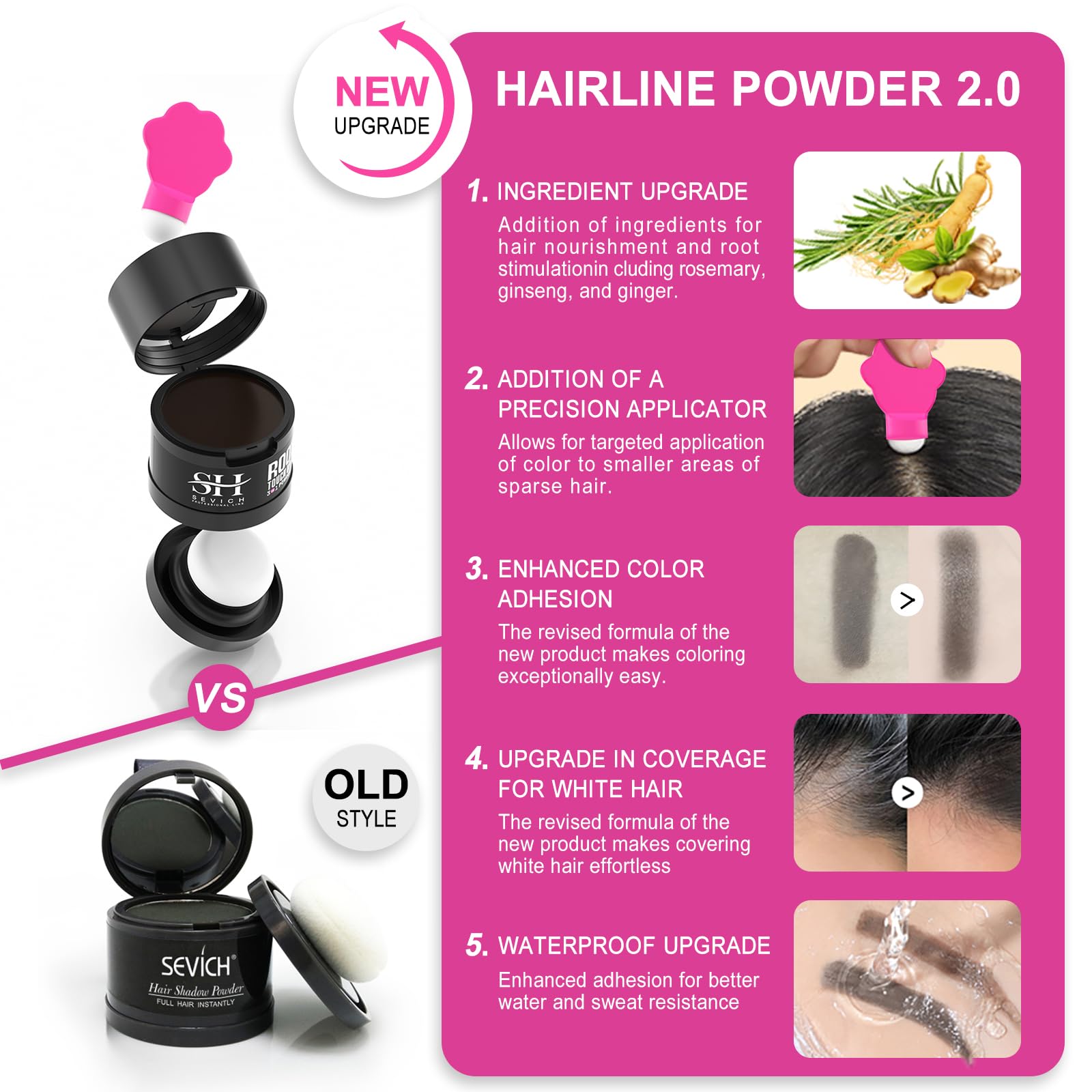 Sevich Hairline Powder showing long-lasting wear in humid conditions.