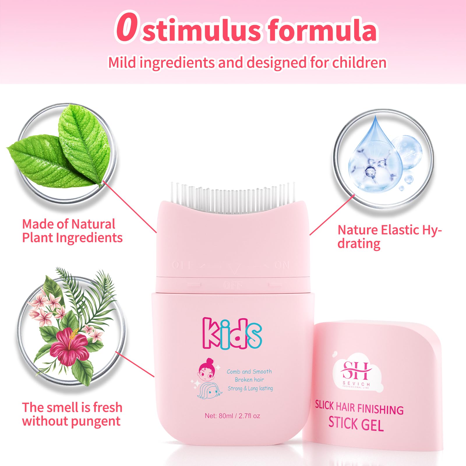 SEVICH Toddler Hair Wax Stick shows easy application for busy mornings