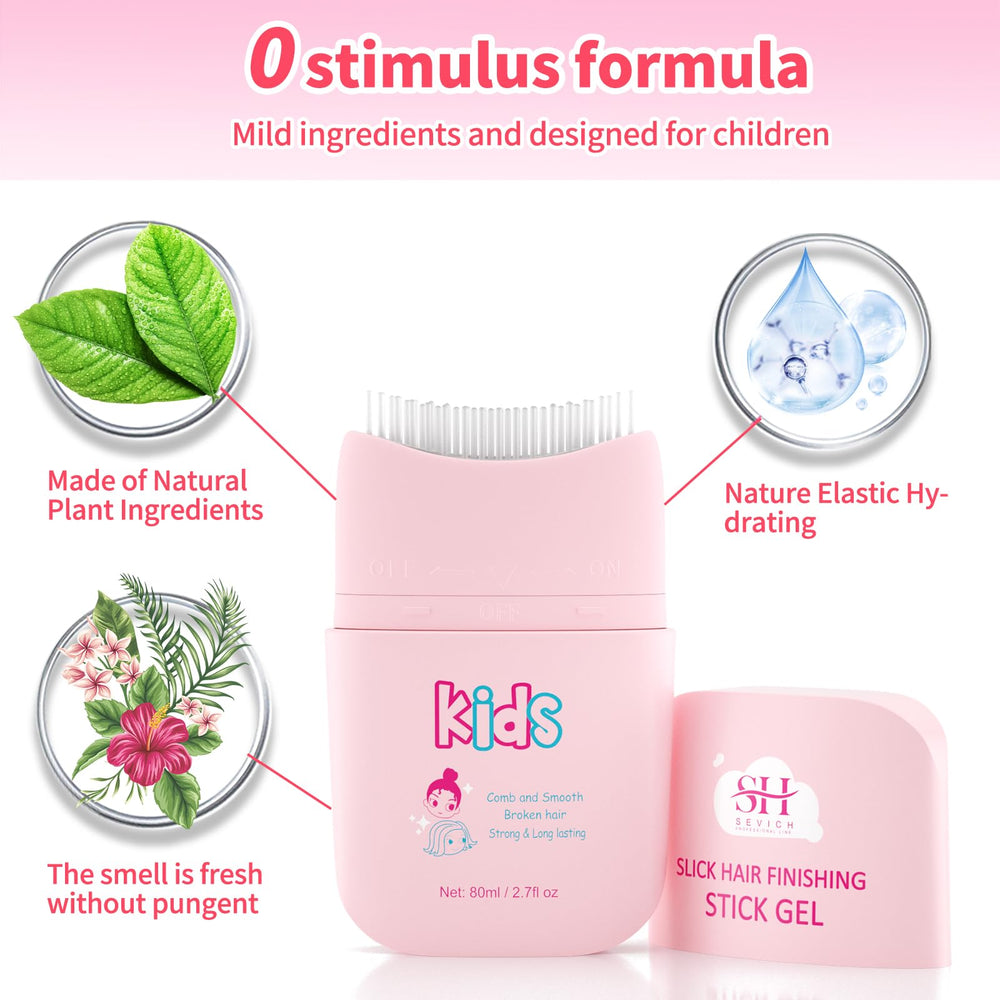 SEVICH Toddler Hair Wax Stick shows easy application for busy mornings