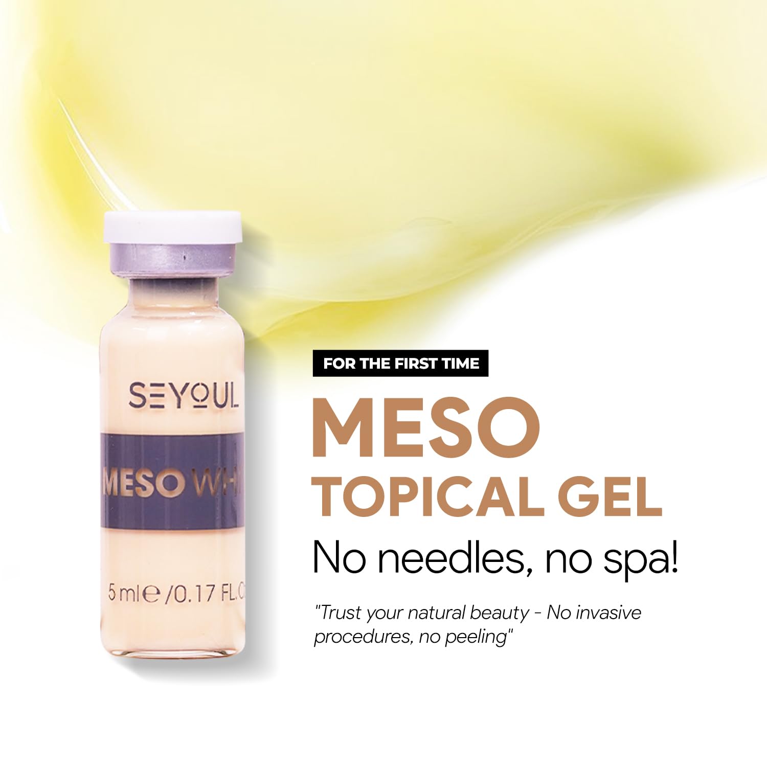 SEYOUL Meso White vial twist demonstrates easy opening and fresh formula.