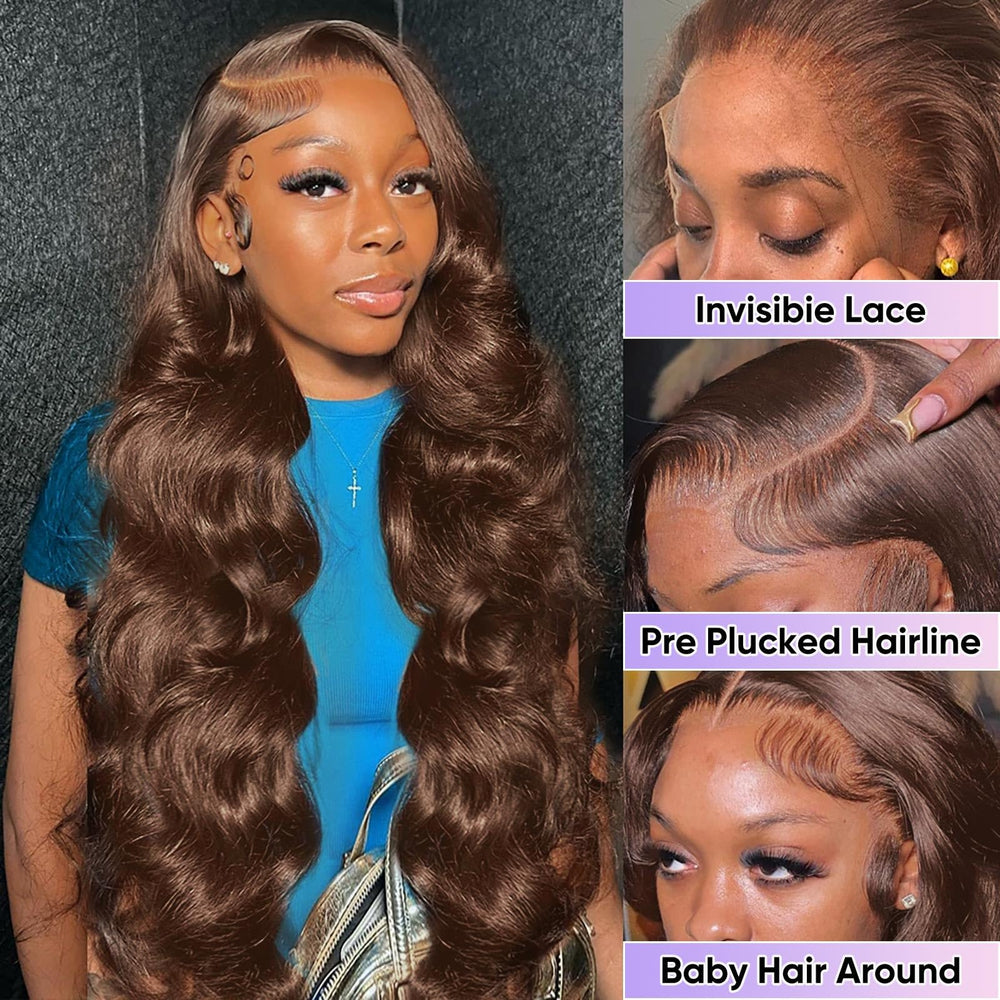 SFTNMEH 30 inch HD body wave wig offers volume and styling versatility.