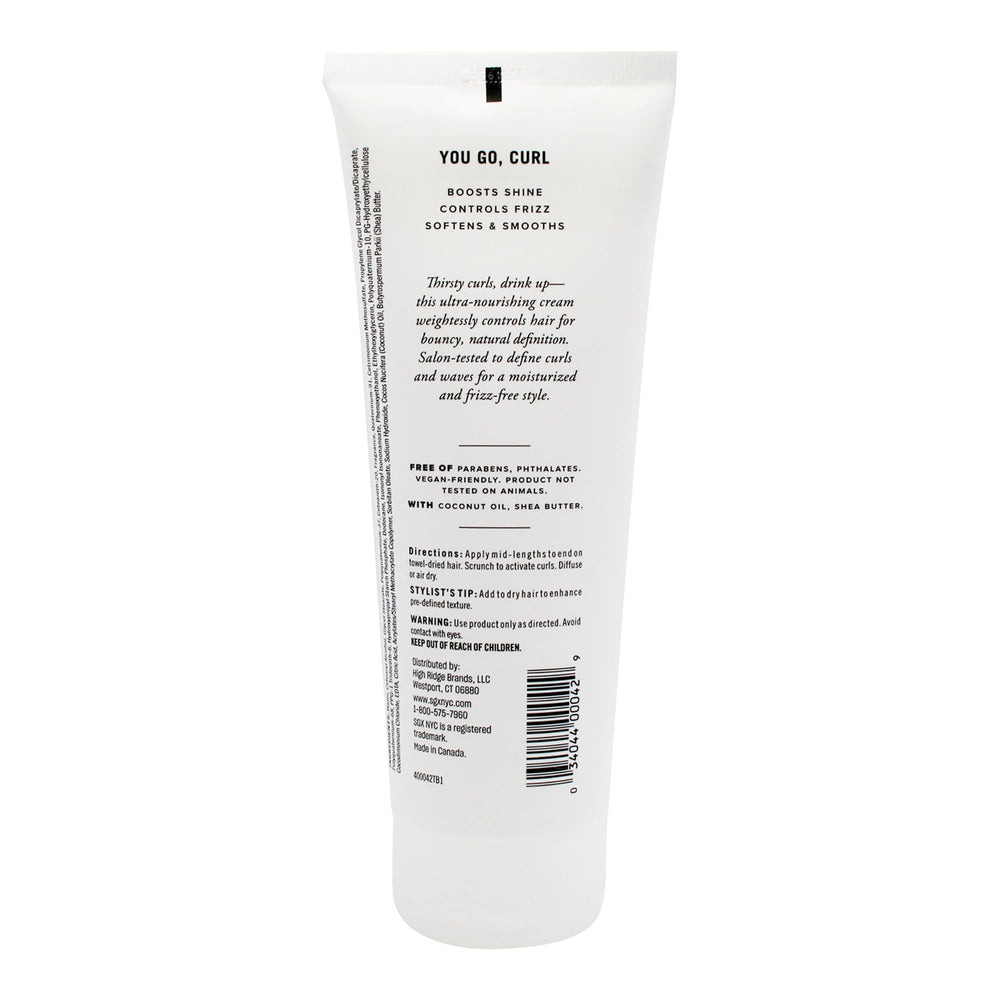SGX NYC Curl Power Cream application on strands for even distribution
