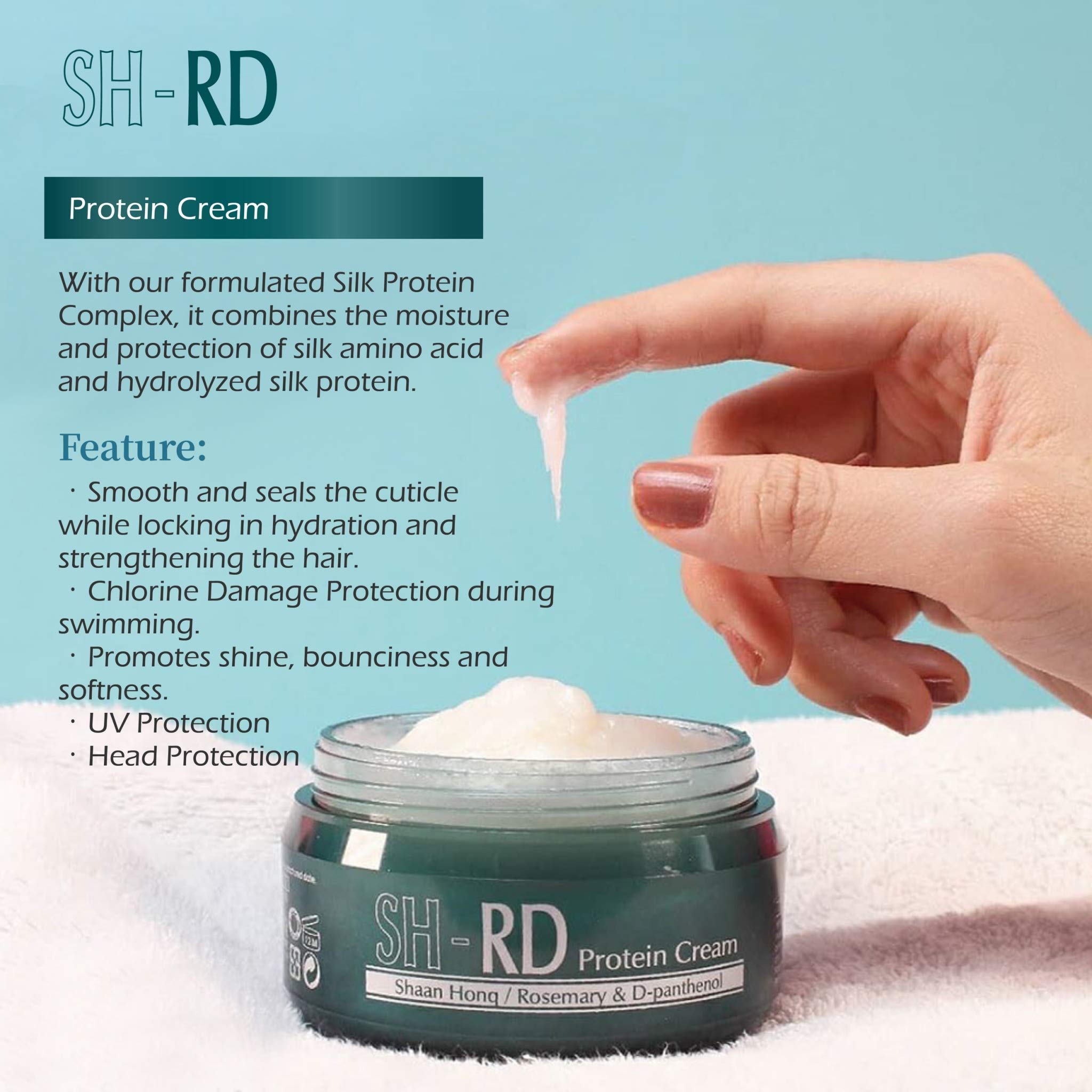 SH-RD Protein Cream home-spa-use promotes a relaxing conditioning routine